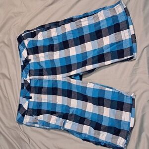 💥2/$10💥Capris George plus size 16 blue checker pattern